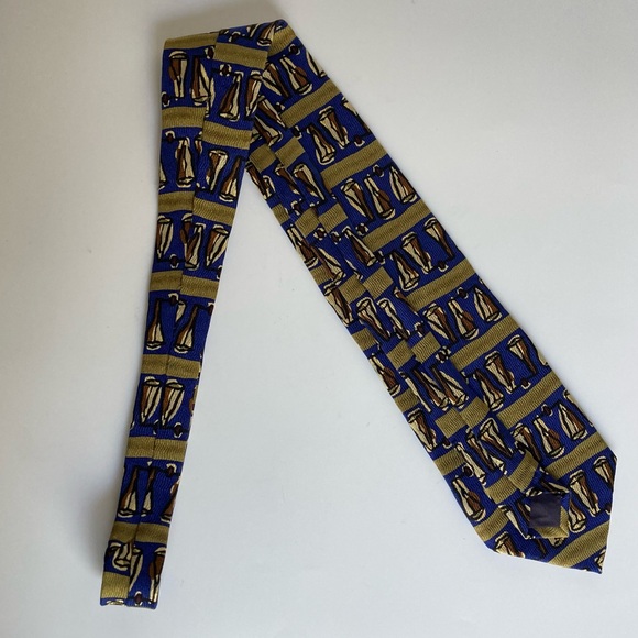 J. Garcia Silk Tie "Like a Twittering Machine” Blue Collection 14 Vintage 1996 - Picture 7 of 10
